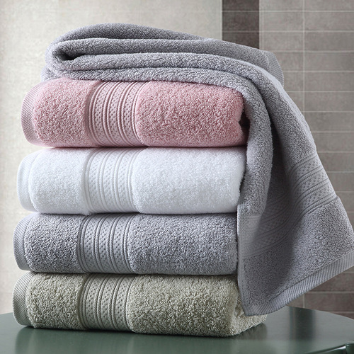 Camille Hotel Towel Bath Towel Square 32 Count Long Terry Extra Thickened Pure Cotton Soft and Water-Absorbent Can Be Embroidered