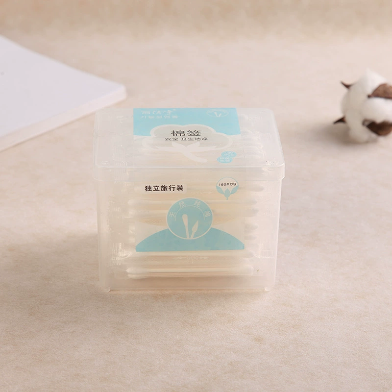 Одноразовая независимая упаковка ватным тампоном остроконечная и круглая головка портативная бумажная палочка ватным тампоном