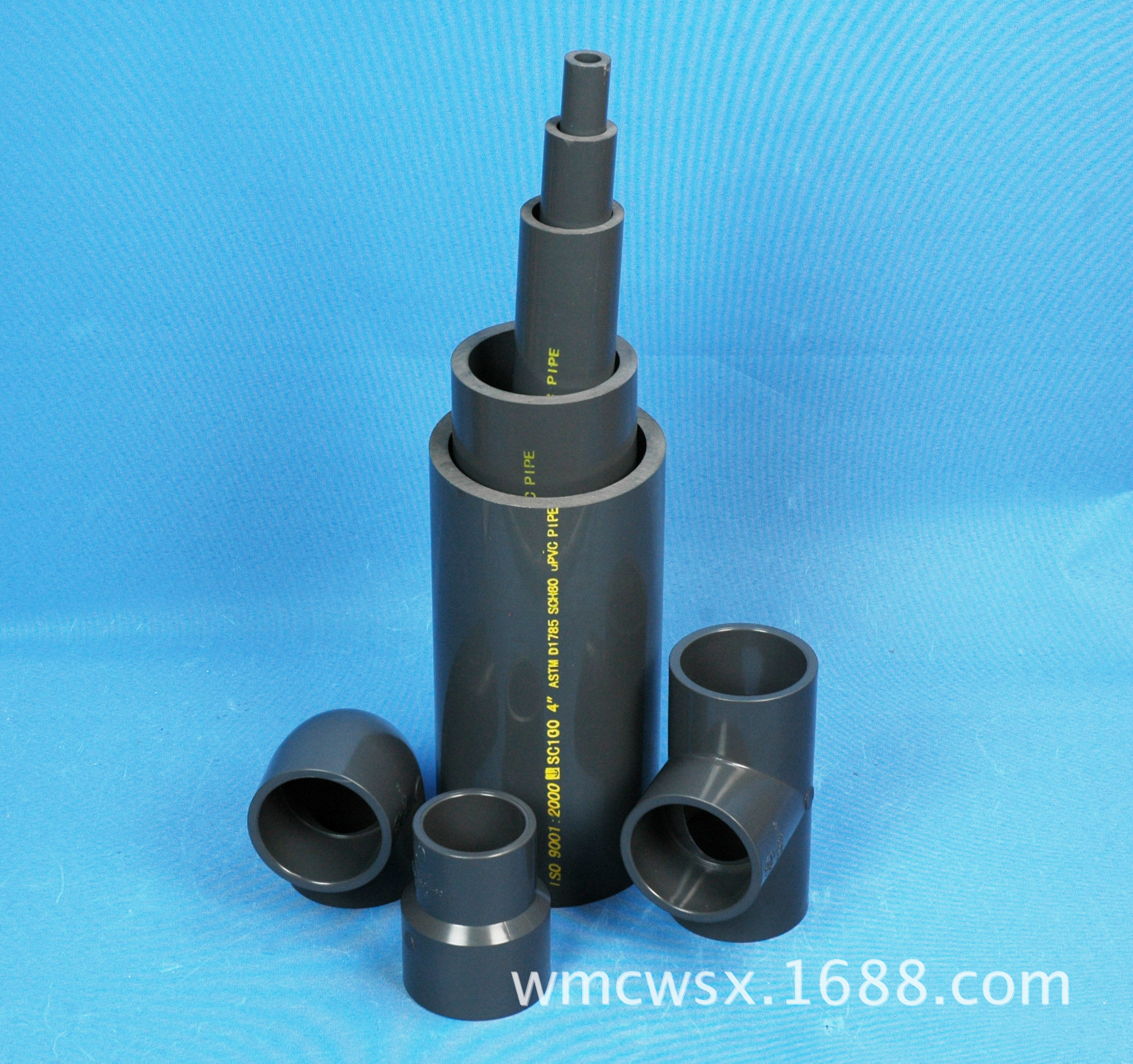 水管价格  灰色耐酸碱盐 工业级别 UPVC美标SCH80PVC管