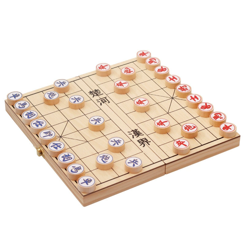 Wooden Chinese chess, teaching big folding portable gift box, training