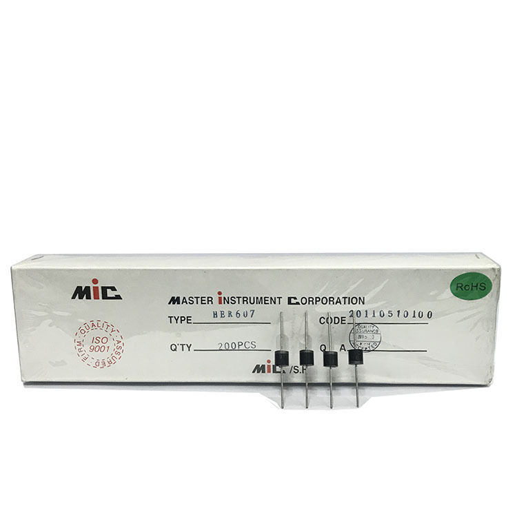 插件高效整流二极管 HER607 R-6封装 全新优势现货