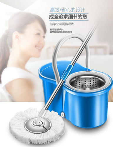 Wanben mop wholesale manufacturer dual-drive rotating hand-pressed mop bucket good mop free hand washing mop bucket