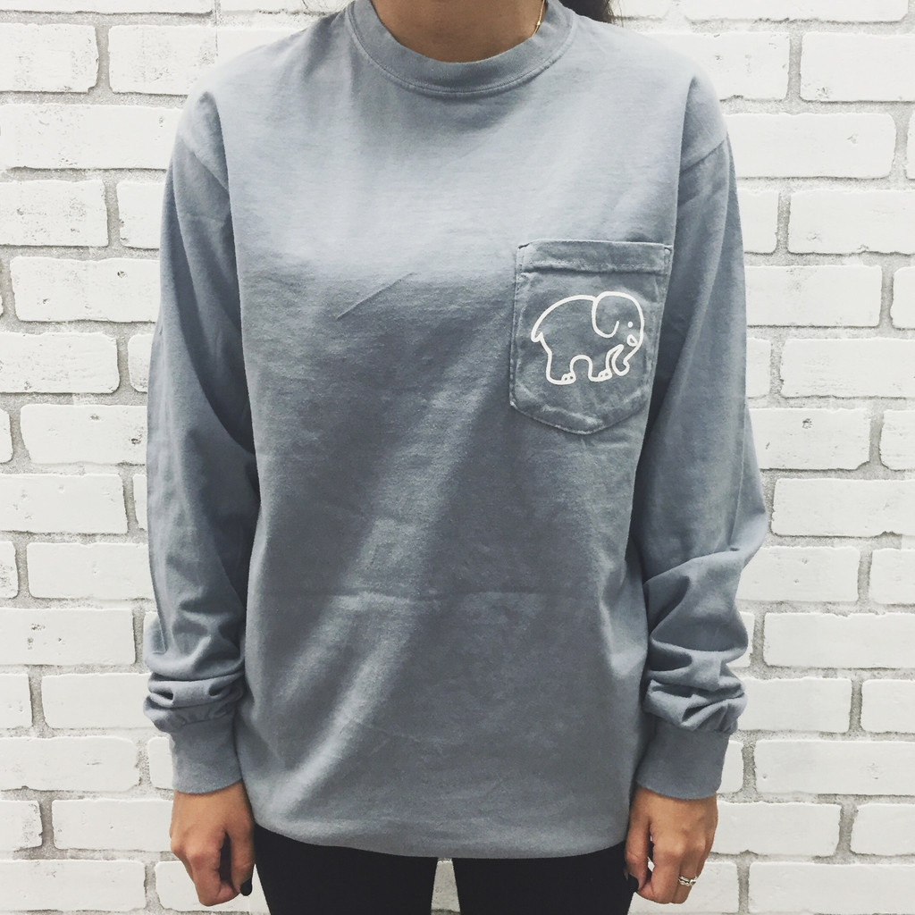 Womens Long Sleeve T Shirt Cute Cartoon Elephant Print Casual Style for Spring and Autumn Wholesale Available