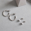 Earplugs with accessories, Korean style, 925 sample, 925 sample silver, wholesale