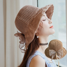 女士夏季遮陽帽韓版時尚防曬帽子新款棉麻透氣太陽帽戶外盆帽