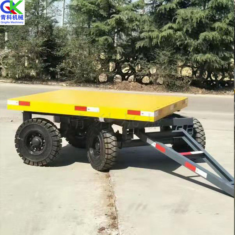 小型牵引平板车 2米长1.5米宽工厂托运设备平板车 弹簧钢板减震