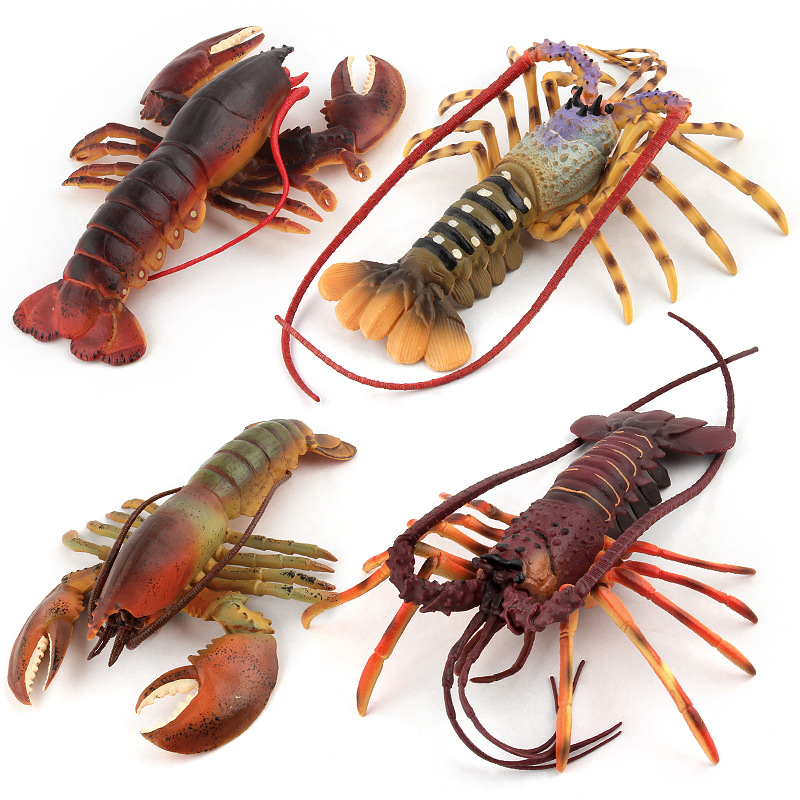 Juguetes de exportación transfronterizos simulación de Vida Marina langosta modelo animal marino submarino juguete muñeca decoración plástico