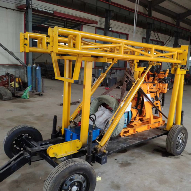 钻机底盘 轮胎牵引式行走底盘 四轮拖车式钻机底盘总成