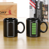 Creative battery color change cup electricity warming the Mark Cup ceramic cup magic ceramic cup 75 degrees cup