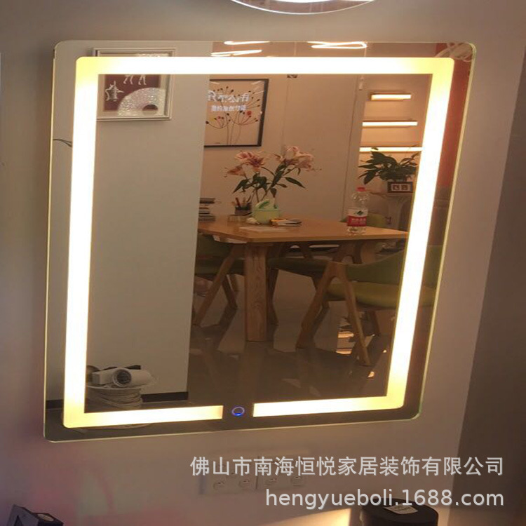 北欧简约浴室镜 led智能卫生间镜子 酒店洗漱台化妆装饰镜 厂家