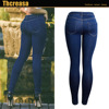 new high waist slim pencil pants pearl jeans trousers 