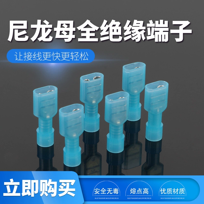 Холод нейлона конца разъем-розетки терминала весны штепсельной вилки нейлона полностью изолированный терминальный-отжатый