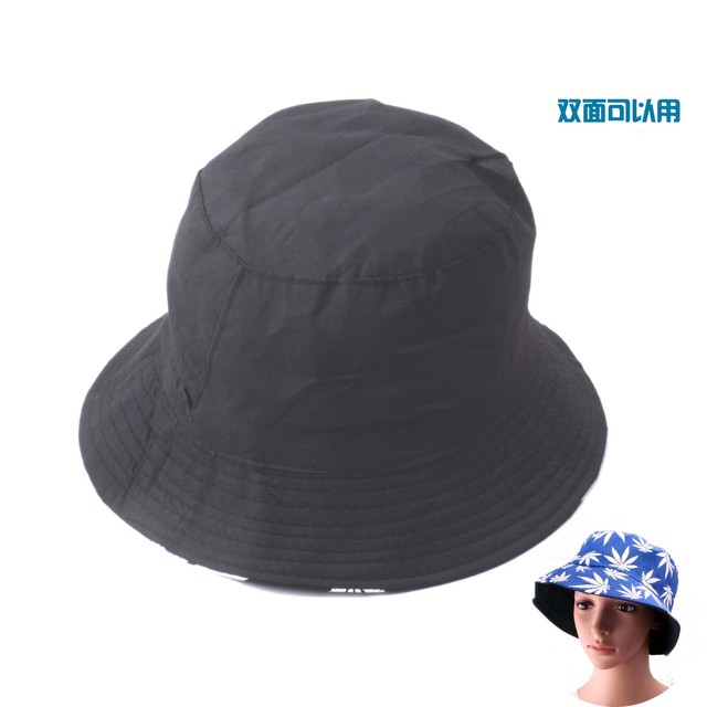Fisherman’s hat printed with color maple leaf basin hat street sun hat