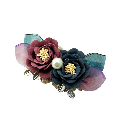Hair Accessories: European & American, Korean-style Fabric Adult Hair Clips – Simple Japanese/Korean Top Clips, Ponytail Holders, Updo Headbands, and Women's Headwear Decorations
