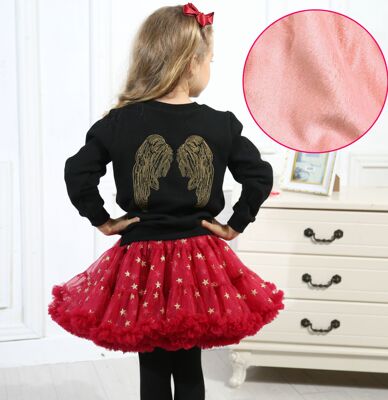 ins爆款天使翅膀开衫儿童加绒外套秋冬新款儿童纯棉外套卫衣加绒|ms