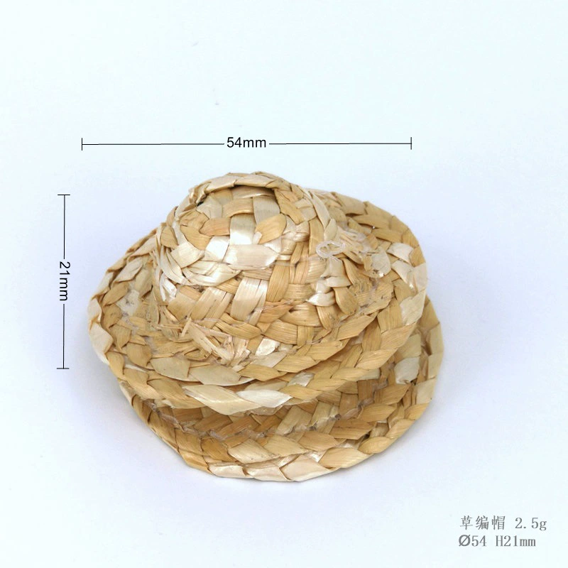 [Большая мини соломенная шляпа соломенная голова] DIY сцена карманные аксессуары Кукольный дом открытый материал сцены
