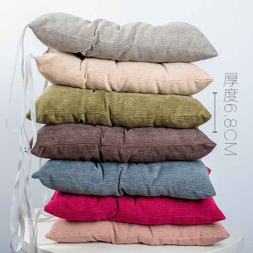 Dining chair cushion fabric tatami butt cushion floor futon winter warm office corduroy chair cushion