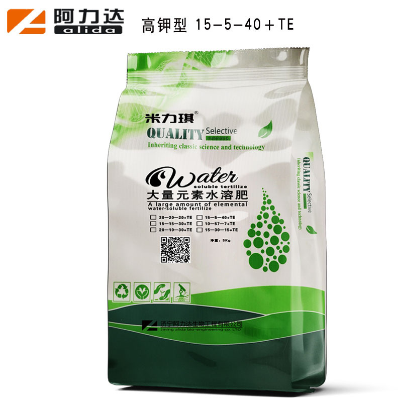 大量元素水溶肥 高钾膨果型15-5-40＋TE 果树专用肥 膨果着色增甜