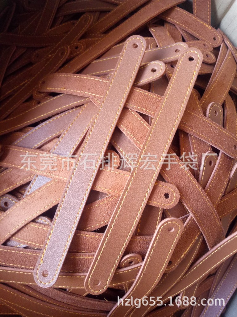 东莞皮带厂现货生产加工PU皮手提带真皮手挽带皮拉手皮拎手皮带绳