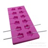 Hot 12 consecutive cherry blossom star stick sugar model silicone chocolate model flower type sugar tablets with 20 rods