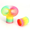 Smart toy, rainbow plastic Slinky, early education, nostalgia