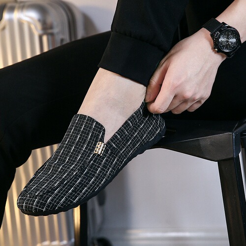 Social person Dou Dou shoes for men, Korean style shoes, lazy person shoes for men, canvas shoes for men, youth fashion men's shoes, men's Dou Dou shoes