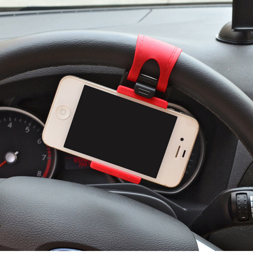 Car steering wheel mobile phone holder navigation rack car mobile phone holder universal multi-functional creative mobile phone holder