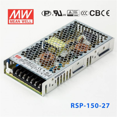 台湾明纬开关电源RSP-150-27 150W 27V 5.6A 超薄款PFC功能电源