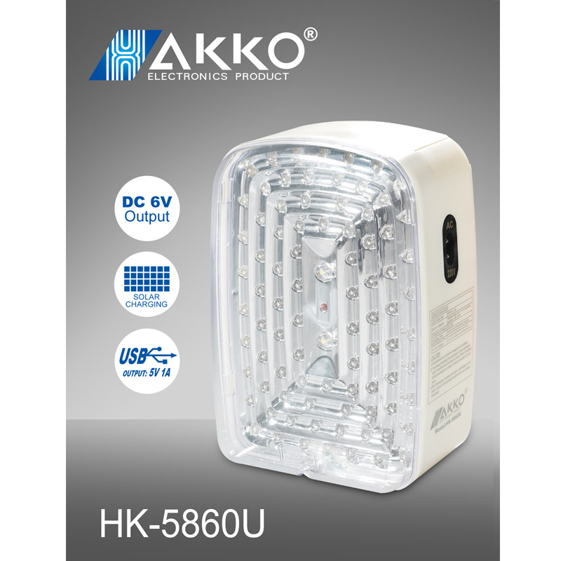 HK-5860U solar panel rechargeable emergency light Portable rechargeable emergency light Application Scenario