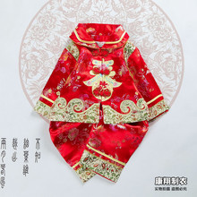 中国风女童唐装 秋款儿童唐装过年礼服套装 民族织锦缎唐装