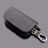 Leather car keys with zipper, universal cute key bag handmade, South Korea