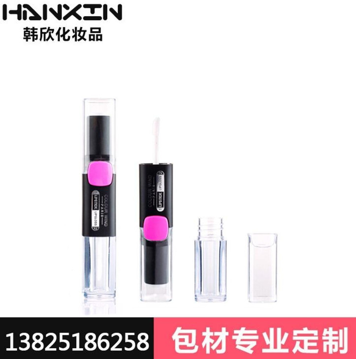 爆款双头口红管唇釉管包材 新款两用遮瑕唇彩管两头彩妆包材