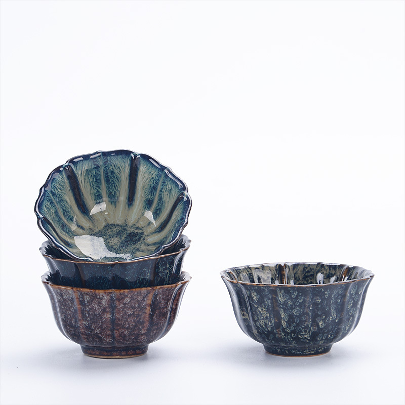 建盏茶杯陶瓷窑变品茗杯天目釉 功夫茶碗单杯日用斗笠杯主人杯|ms