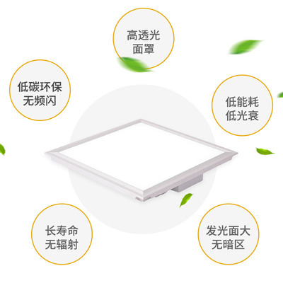厂家直销led面板灯方形 直发光自由开孔面板灯 可定制LED平板灯|ru