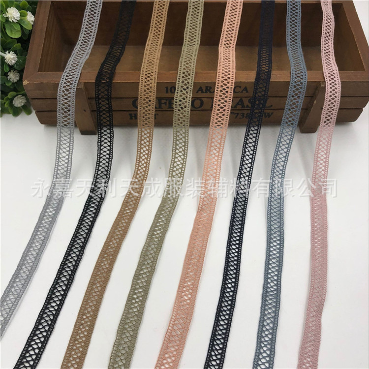 双边对称彩色小花边  diy头饰配件辅料 蕾丝花边 蝴蝶结材料