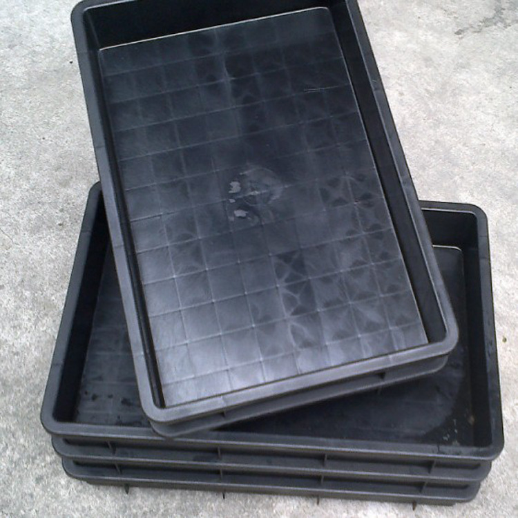 防静电周转方盘黑色塑料浅盘零件螺丝方盘加厚物料方盆电子元件盒