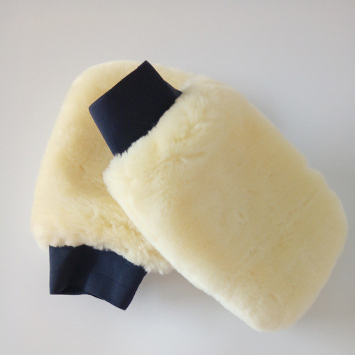 Sheepskin Double-Sided Sheep Fur Wiping Car Gloves Bear Paw Gloves Car Wash Brush Waxing Supplies Included