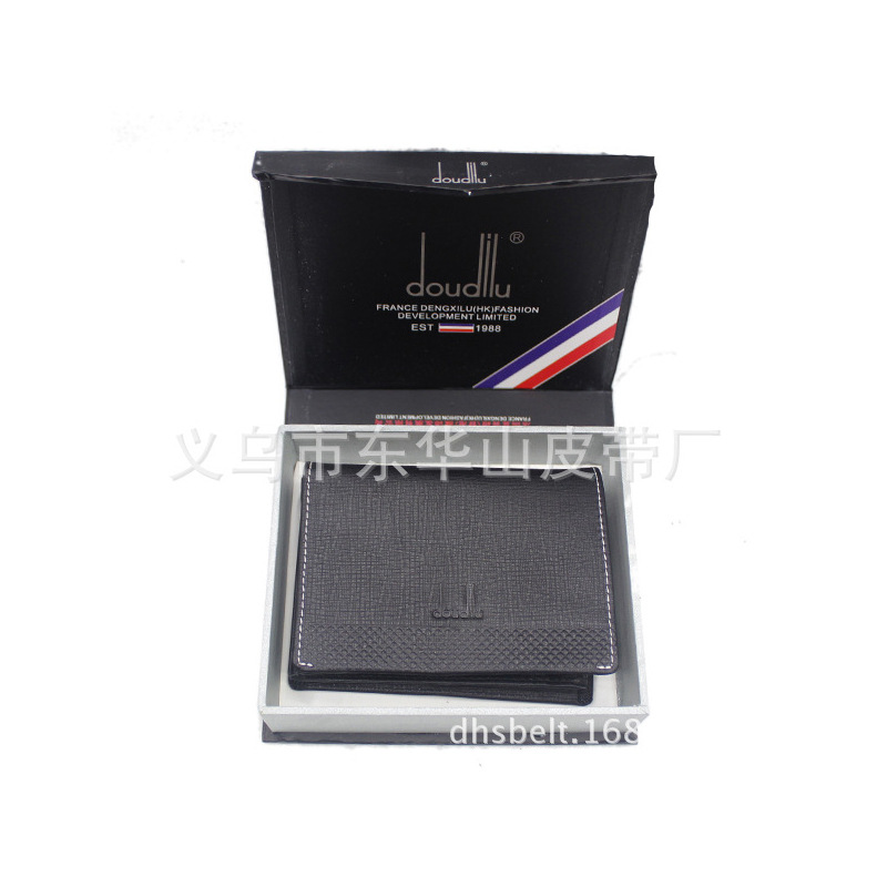 man have cash less than that is registered in the accounts printing wallet Fold fashion Leather wallet durable Anniversary celebration Exposure wallet