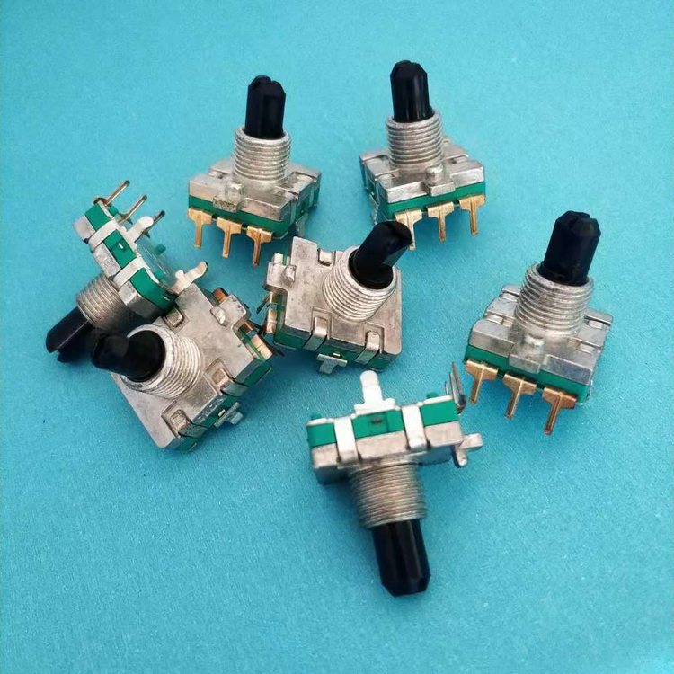 16型编码器 功放电位器旋钮帽 增量式调光调速按压开关编码器