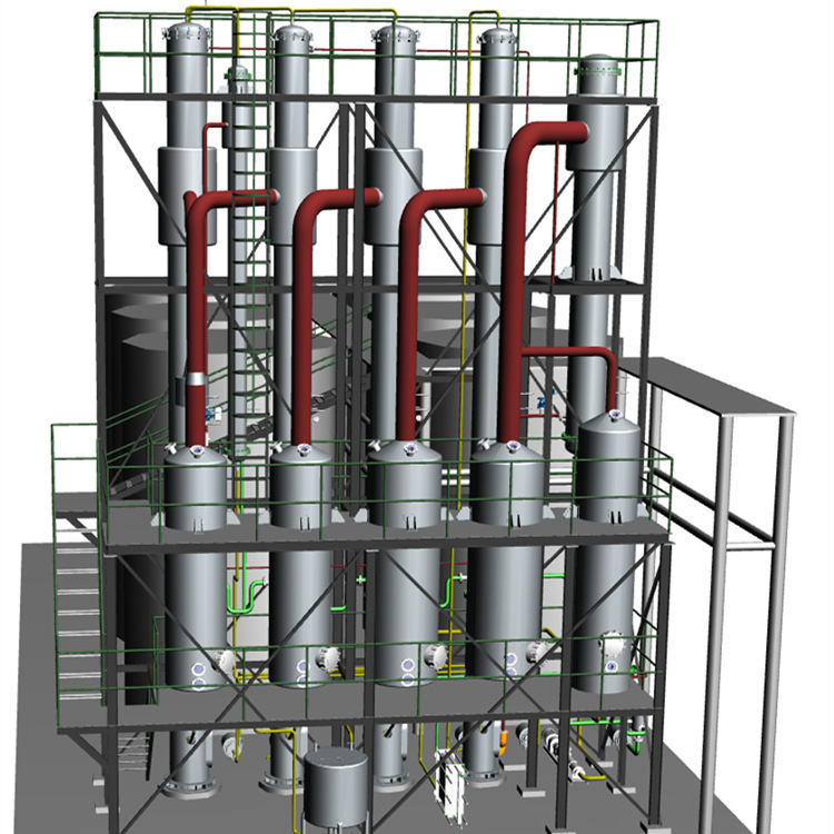 回收二手蒸发器二手不锈钢降膜蒸发器二手三效四体25吨降膜蒸发器