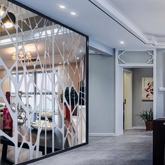 JM093 酒店客廳玄關背景裝飾牆貼3D立體亞克力鏡面貼支持定-做