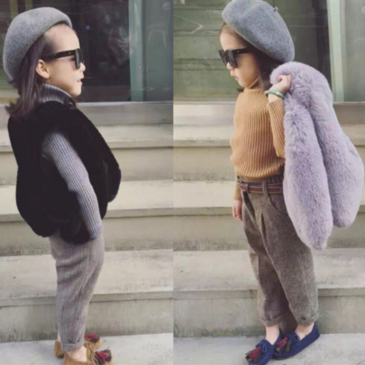 儿童皮草马甲2022秋冬新款童装仿皮草马甲狐狸毛皮草儿童小披肩|ru