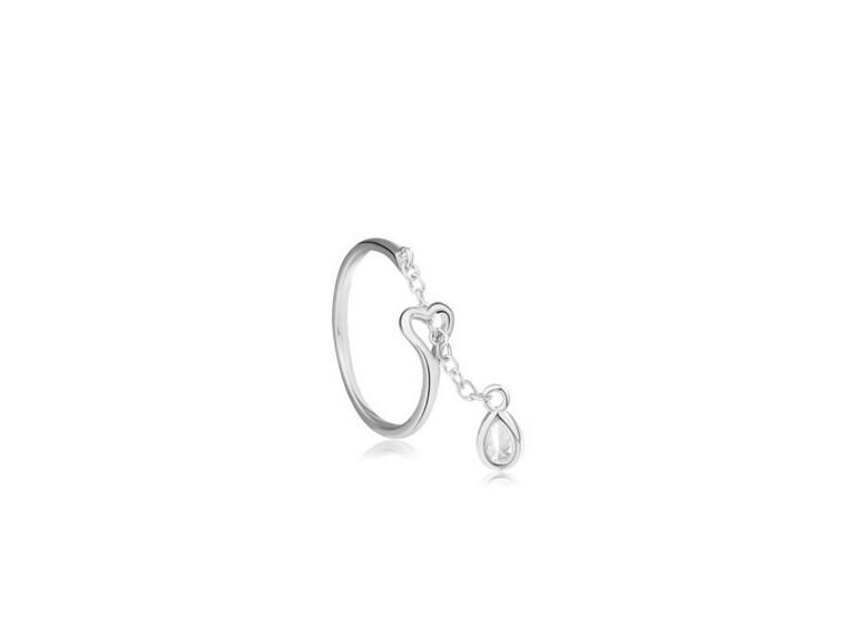 Water Droplets, Heart Shape Pattern Women'S Gender 1 Piece Simple Style Water Droplets Heart Shape Alloy Plating Inlay Zircon Women's Charm Ring