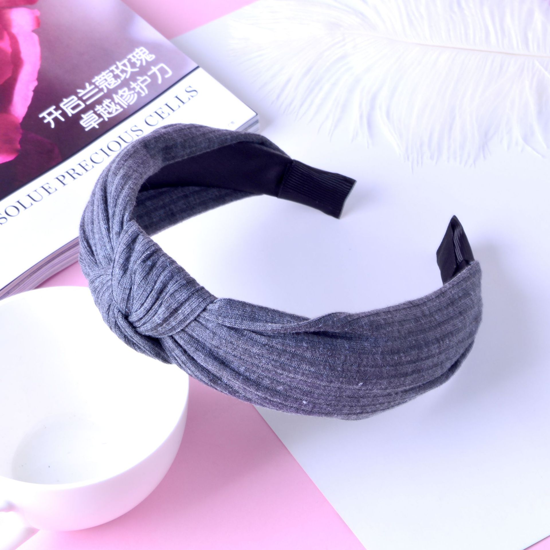 New Striped Broad-sided Fashion Headband display picture 6