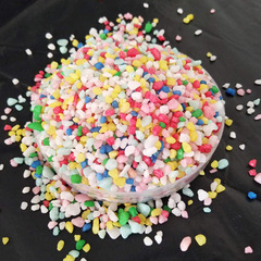 Colorful pebbles, colored small stones, dyed pebbles, aquarium micro-landscape dedicated seven-colored stones, fish tank decoration use