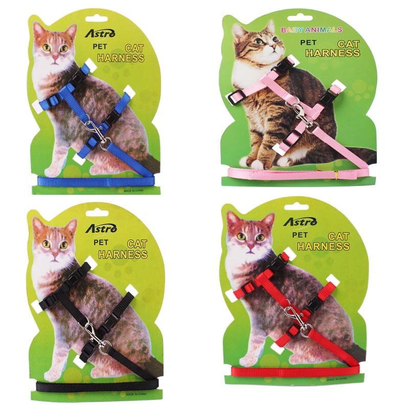 厂家直销批发皮皮淘 猫用工字型胸背带牵引绳 拴猫绳 溜猫牵引