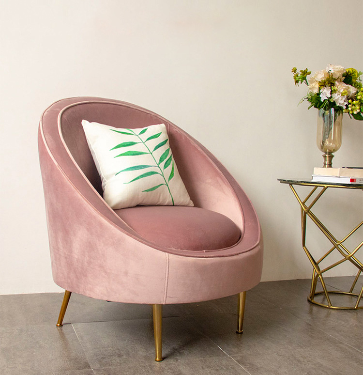 北欧单人沙发新古典后现代布艺沙发设计师个性工作室软装沙发椅