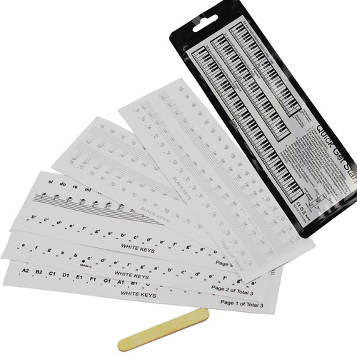88 keys 61 keys 54 keys 37 keys 32 keys piano keyboard keys film electronic piano staff stickers