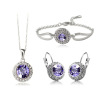 Jewelry, crystal earings, earrings, set, European style, suitable for import, 3 piece set