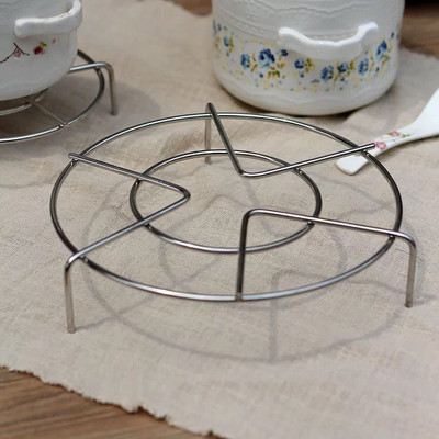 无磁不锈钢16#蒸架 中高低加厚隔热架 炊具架 隔热垫 蒸蛋架|ru